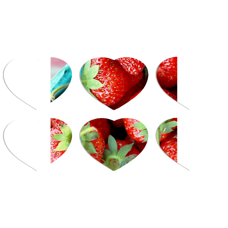 Магнитные фотопазлы Сердце 50 на 50 набор 6 штук 