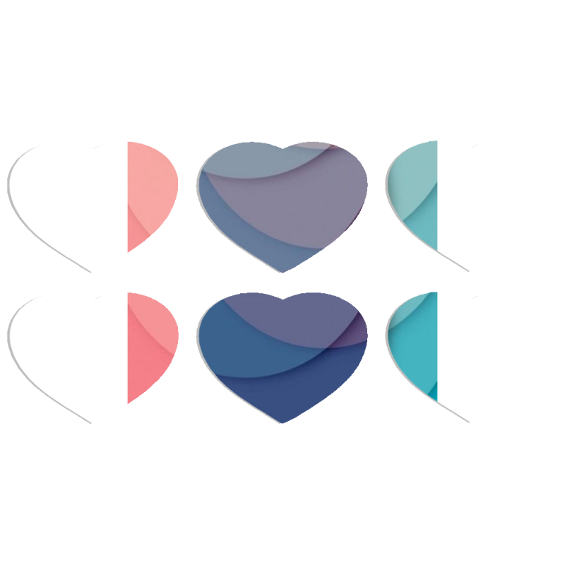 Магнитные фотопазлы Сердце 50 на 50 набор 6 штук 