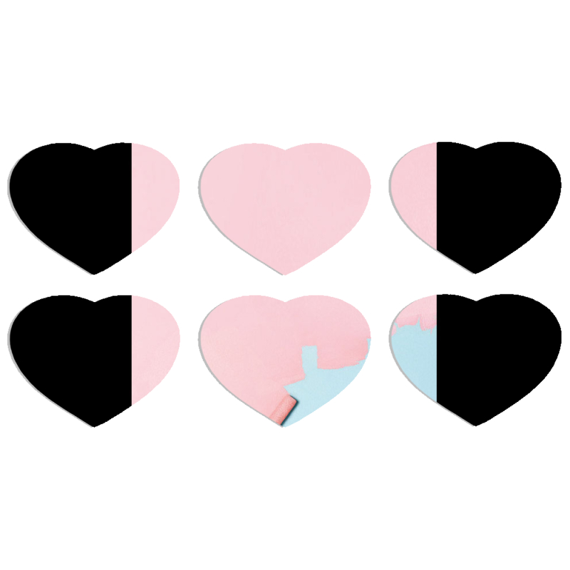 Магнитные фотопазлы Сердце 50 на 50 набор 6 штук 