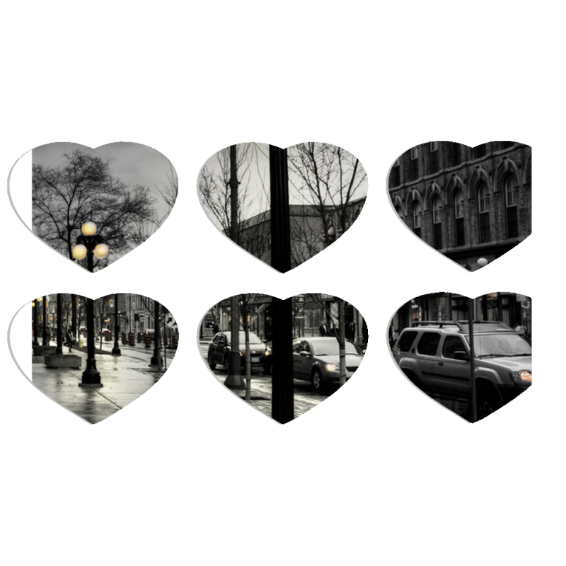 Магнитные фотопазлы Сердце 50 на 50 набор 6 штук 
