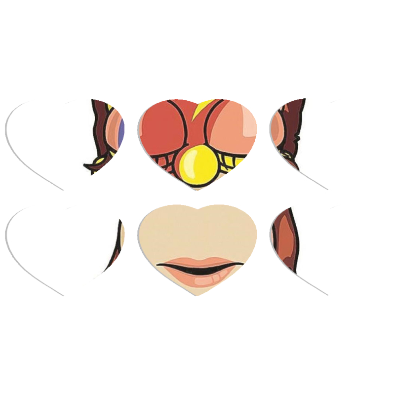 Магнитные фотопазлы Сердце 50 на 50 набор 6 штук 