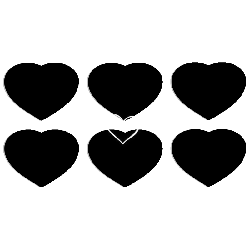 Магнитные фотопазлы Сердце 50 на 50 набор 6 штук 