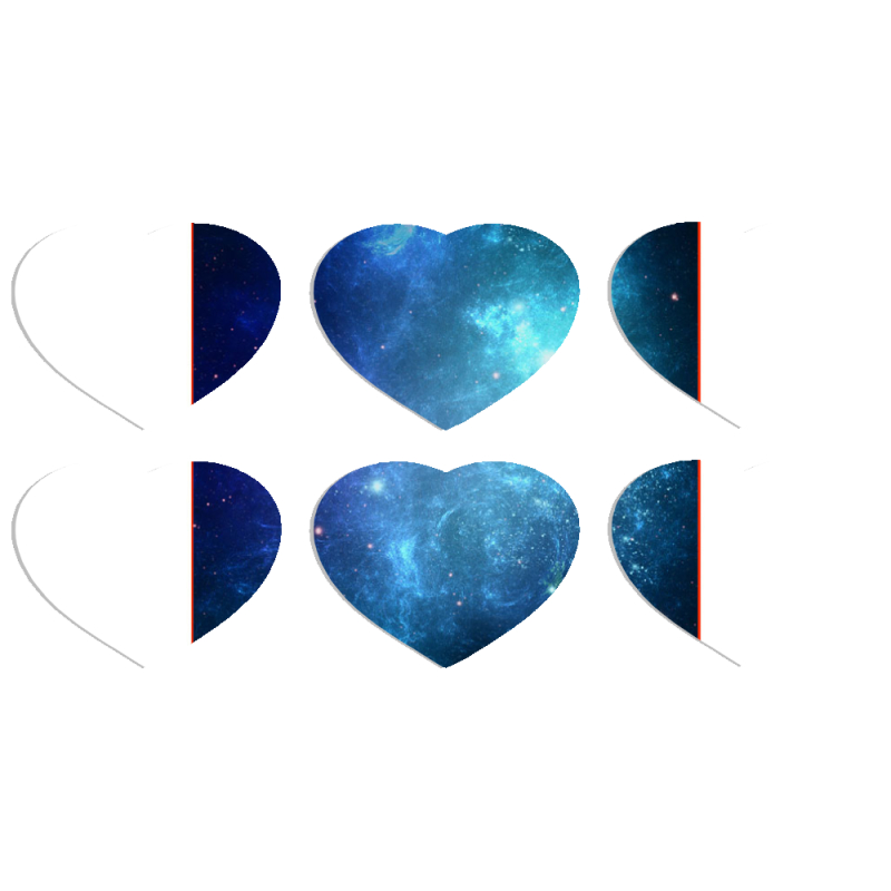 Магнитные фотопазлы Сердце 50 на 50 набор 6 штук 