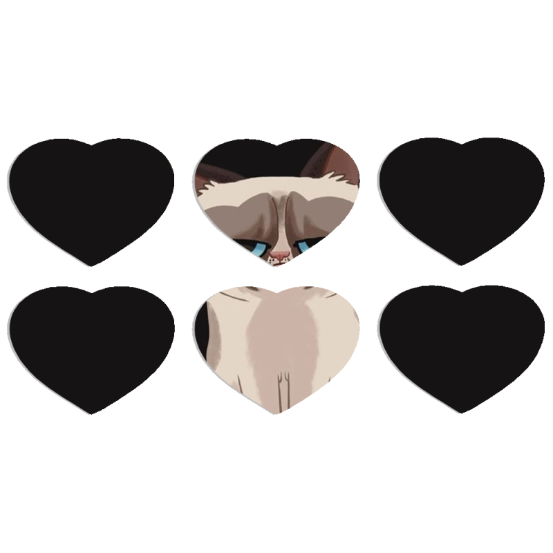 Магнитные фотопазлы Сердце 50 на 50 набор 6 штук 