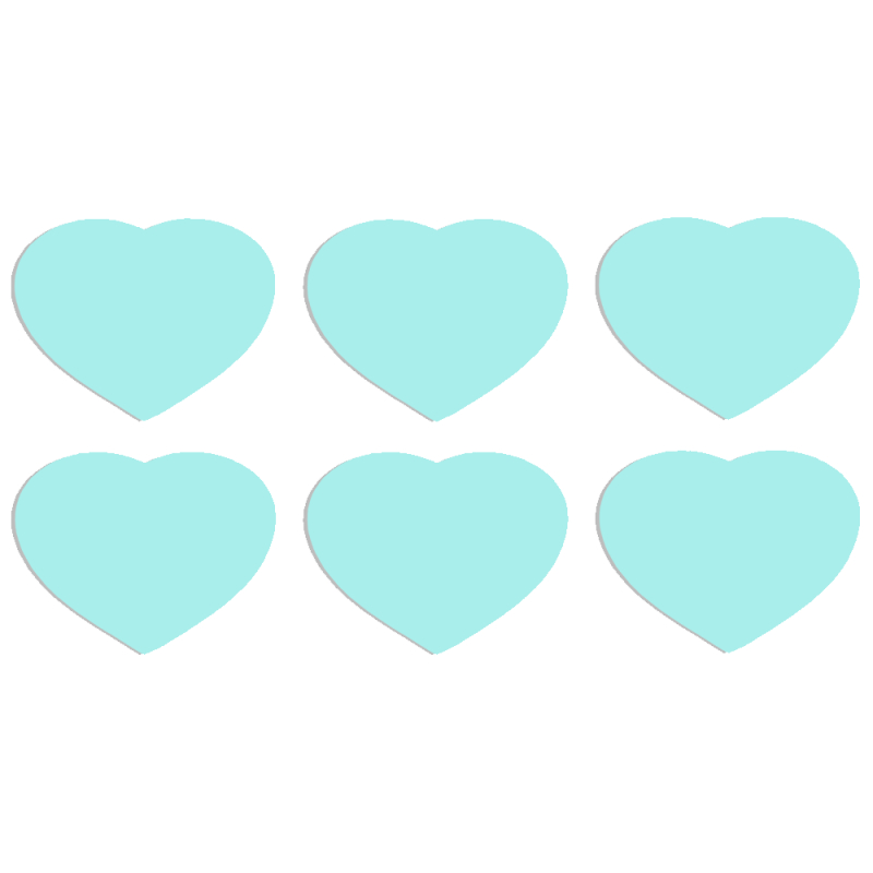 Магнитные фотопазлы Сердце 50 на 50 набор 6 штук 