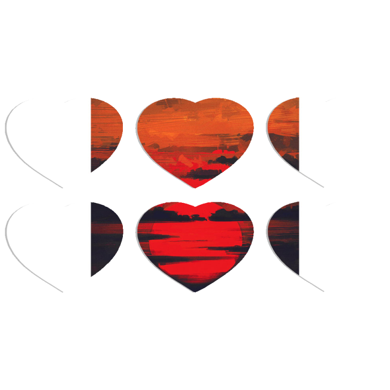 Магнитные фотопазлы Сердце 50 на 50 набор 6 штук Calm Before the Storm