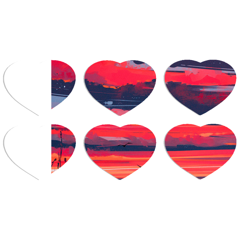 Магнитные фотопазлы Сердце 50 на 50 набор 6 штук Heaven a