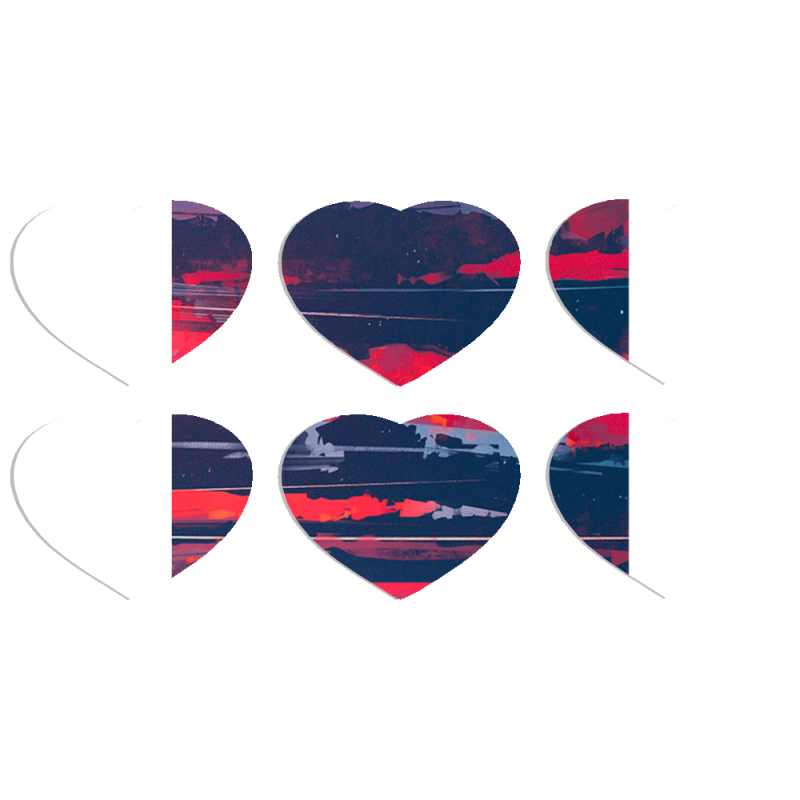 Магнитные фотопазлы Сердце 50 на 50 набор 6 штук Heaven b