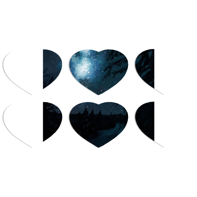 Магнитные фотопазлы Сердце 50 на 50 набор 6 штук Between two Days