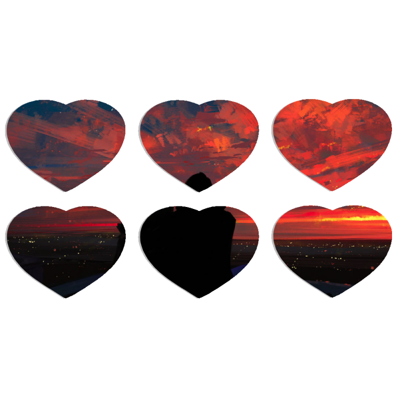 Магнитные фотопазлы Сердце 50 на 50 набор 6 штук the Secret Place