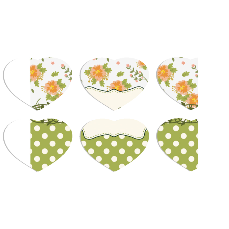 Магнитные фотопазлы Сердце 50 на 50 набор 6 штук 