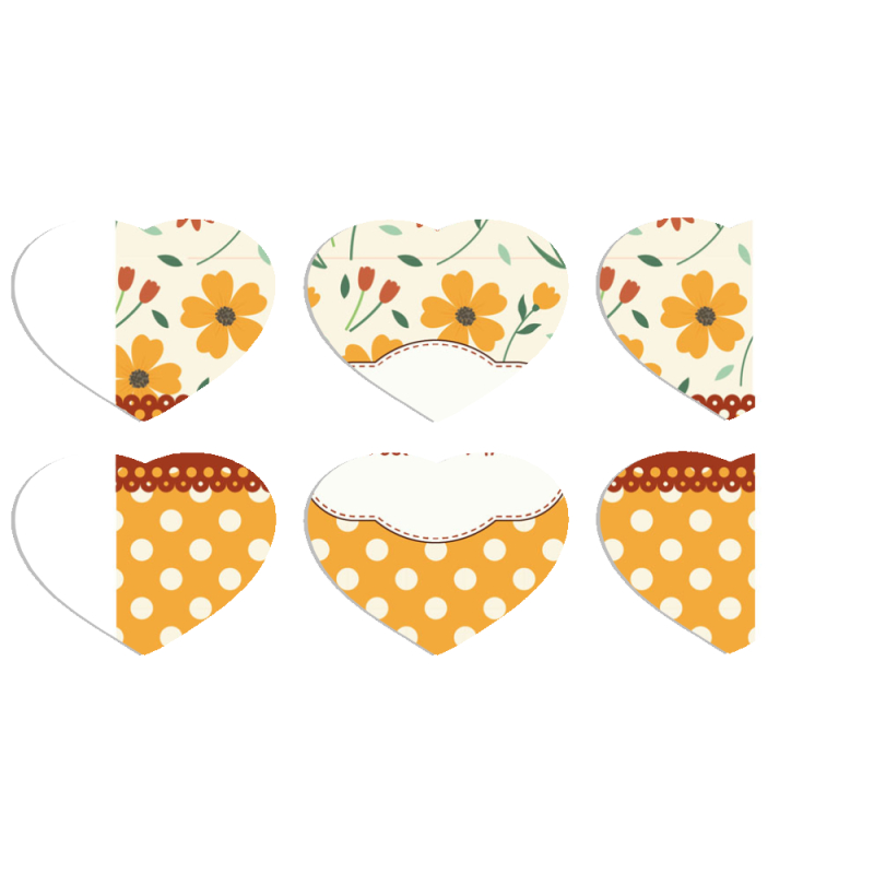 Магнитные фотопазлы Сердце 50 на 50 набор 6 штук 