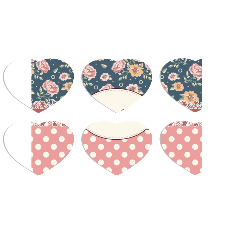 Магнитные фотопазлы Сердце 50 на 50 набор 6 штук 