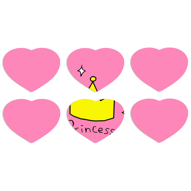 Магнитные фотопазлы Сердце 50 на 50 набор 6 штук 