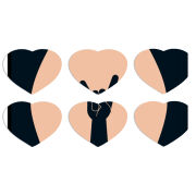 Магнитные фотопазлы Сердце 50 на 50 набор 6 штук 