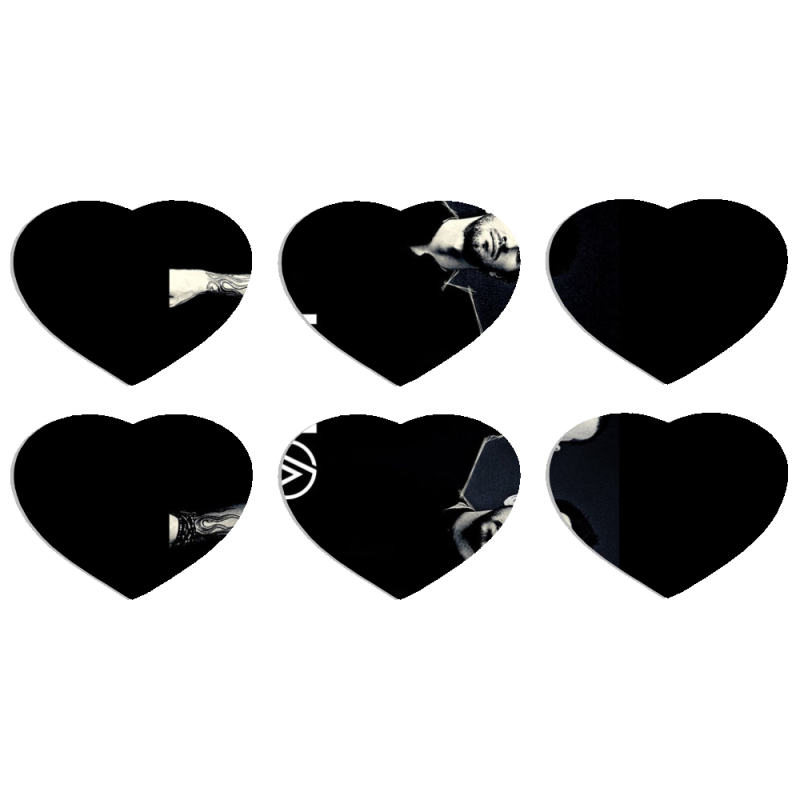 Магнитные фотопазлы Сердце 50 на 50 набор 6 штук 