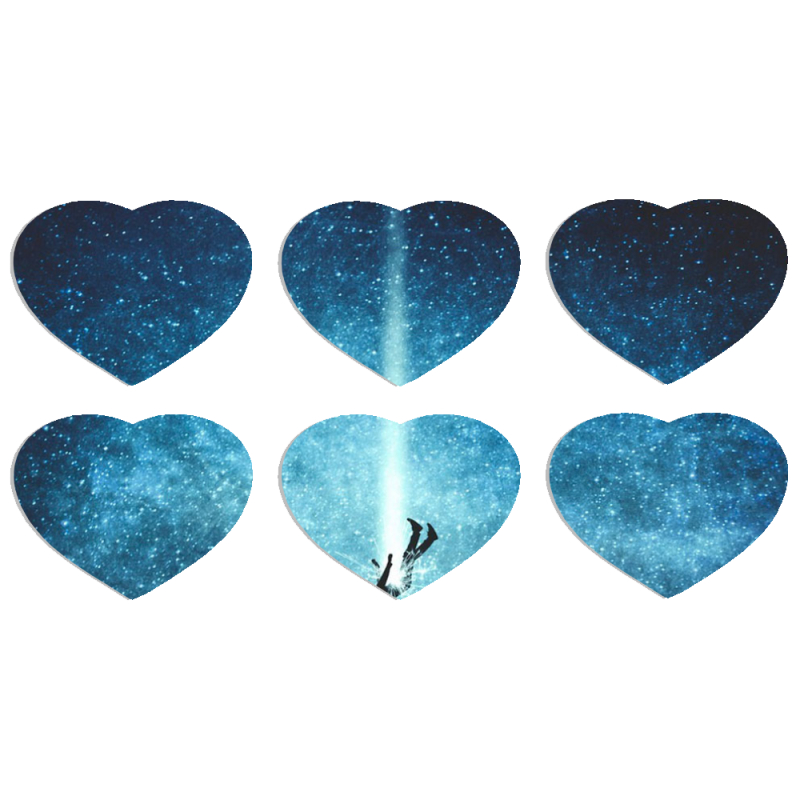 Магнитные фотопазлы Сердце 50 на 50 набор 6 штук 