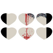 Магнитные фотопазлы Сердце 50 на 50 набор 6 штук 