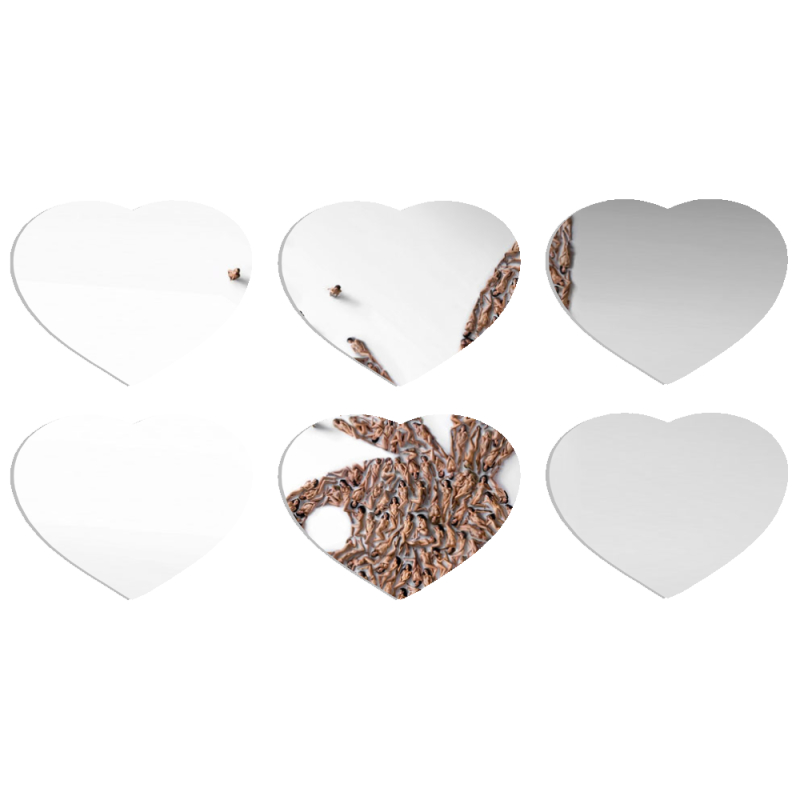 Магнитные фотопазлы Сердце 50 на 50 набор 6 штук 