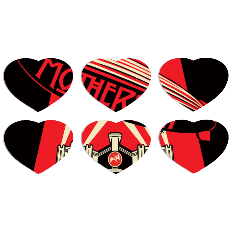 Магнитные фотопазлы Сердце 50 на 50 набор 6 штук 