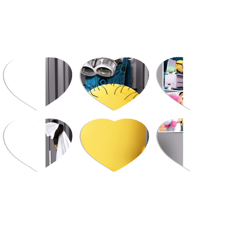 Магнитные фотопазлы Сердце 50 на 50 набор 6 штук 