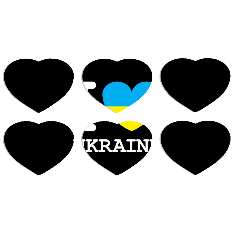 Магнитные фотопазлы Сердце 50 на 50 набор 6 штук 