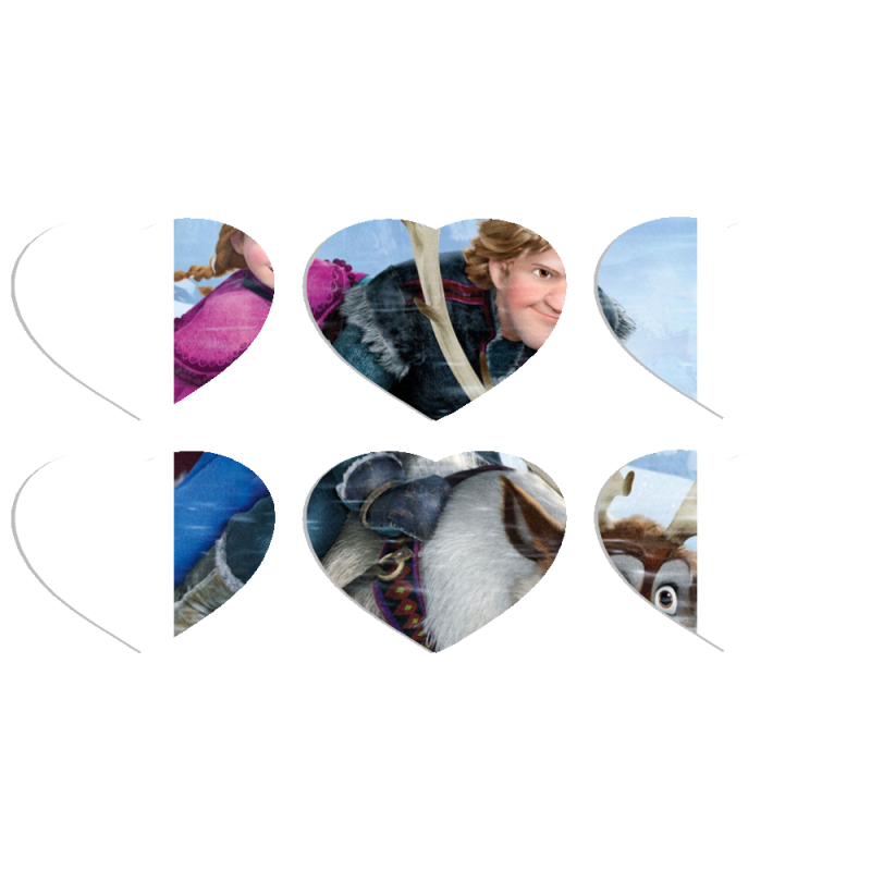 Магнитные фотопазлы Сердце 50 на 50 набор 6 штук 
