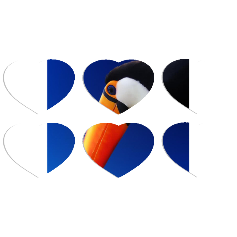 Магнитные фотопазлы Сердце 50 на 50 набор 6 штук 