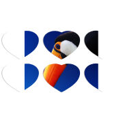 Магнитные фотопазлы Сердце 50 на 50 набор 6 штук 