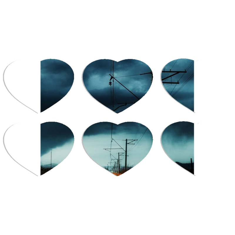 Магнитные фотопазлы Сердце 50 на 50 набор 6 штук 
