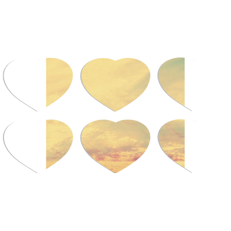 Магнитные фотопазлы Сердце 50 на 50 набор 6 штук 