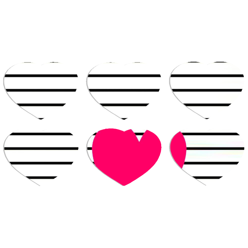 Магнитные фотопазлы Сердце 50 на 50 набор 6 штук 