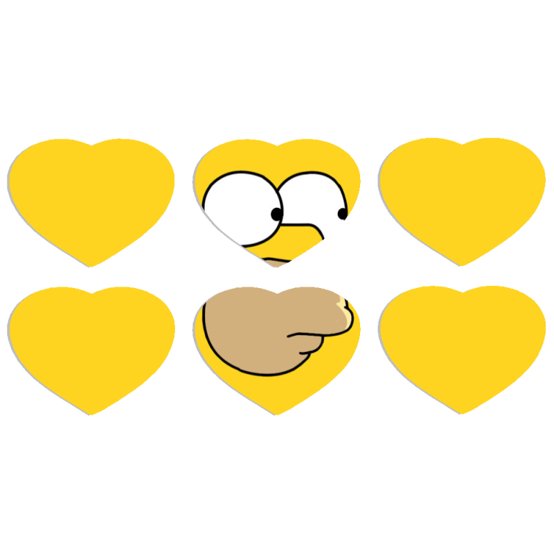 Магнитные фотопазлы Сердце 50 на 50 набор 6 штук 