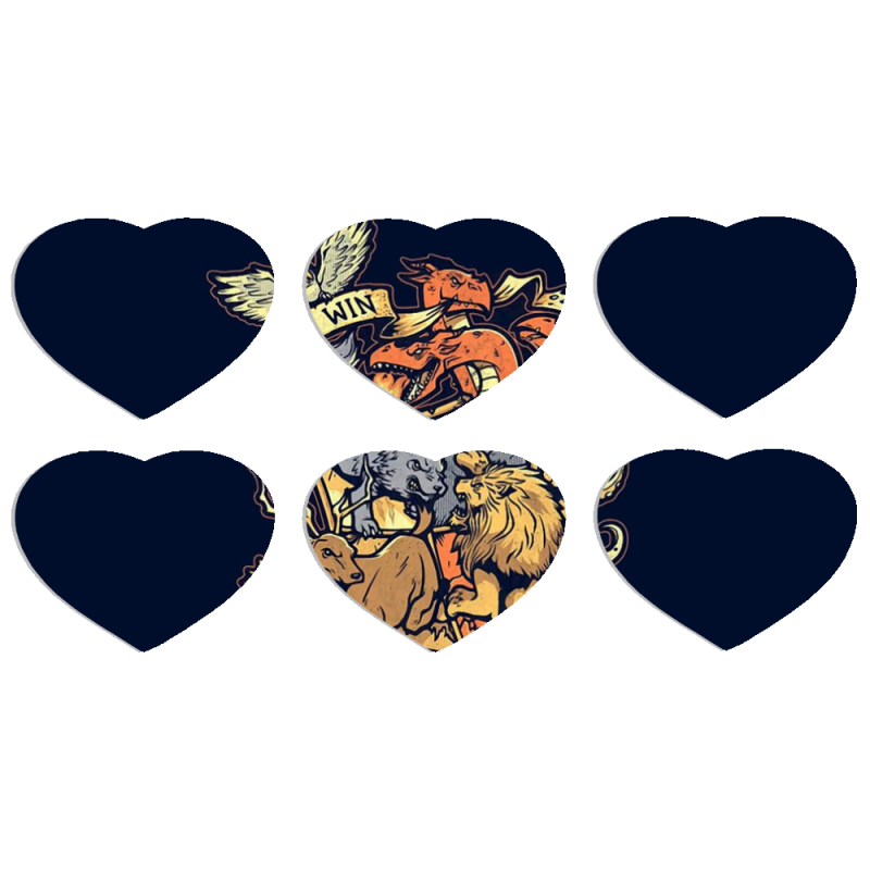 Магнитные фотопазлы Сердце 50 на 50 набор 6 штук 