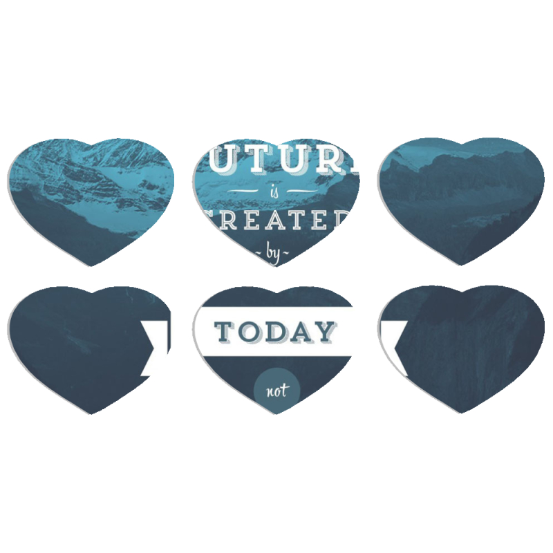 Магнитные фотопазлы Сердце 50 на 50 набор 6 штук 