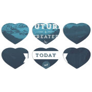 Магнитные фотопазлы Сердце 50 на 50 набор 6 штук 