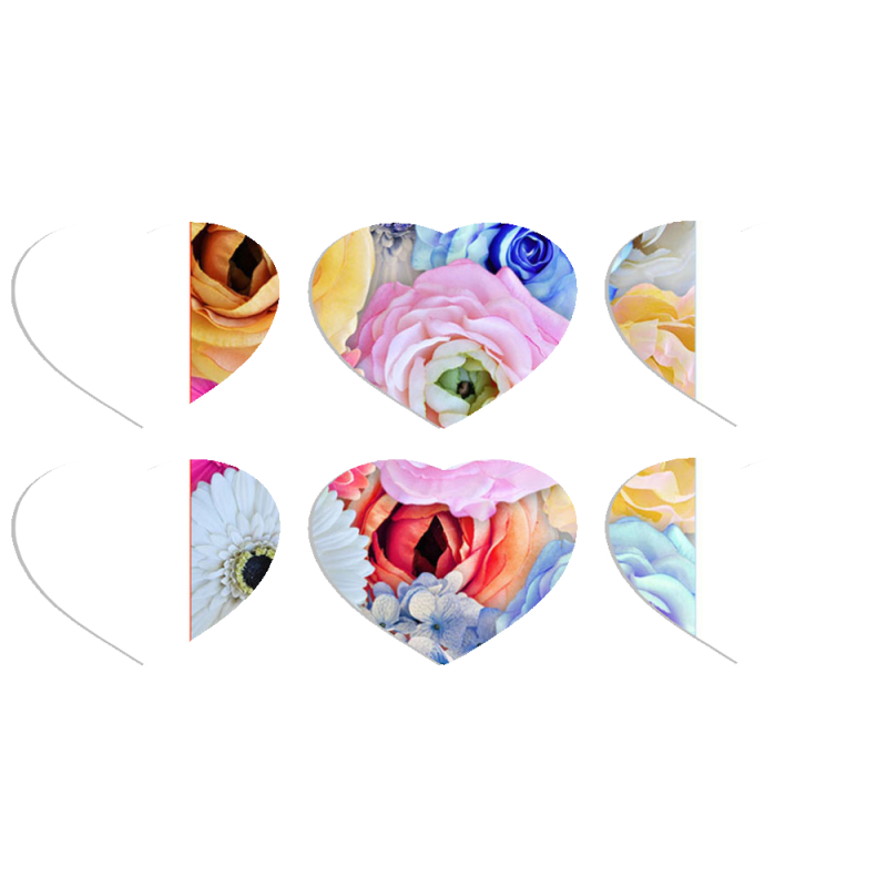 Магнитные фотопазлы Сердце 50 на 50 набор 6 штук Blossom