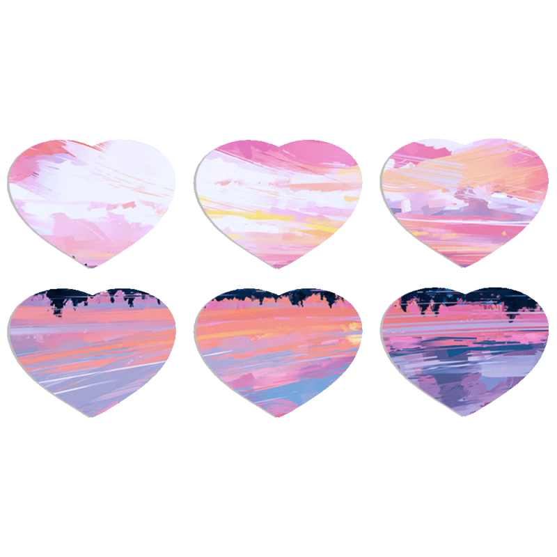 Магнитные фотопазлы Сердце 50 на 50 набор 6 штук Sky Mirror