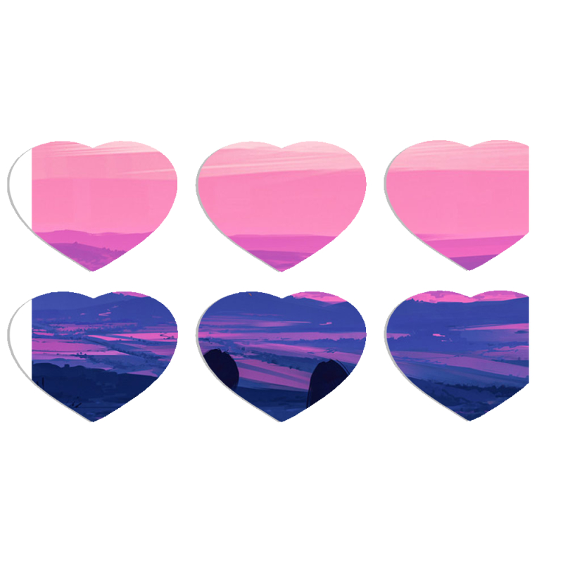 Магнитные фотопазлы Сердце 50 на 50 набор 6 штук Top of the World