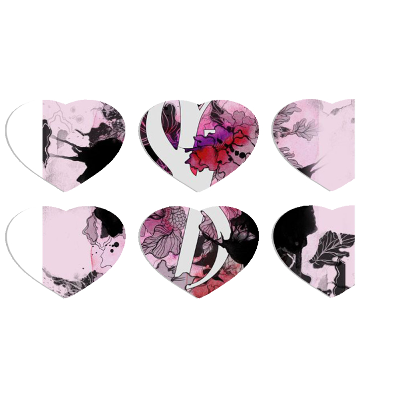 Магнитные фотопазлы Сердце 50 на 50 набор 6 штук 