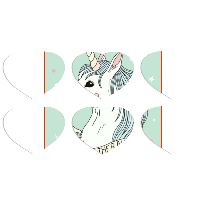 Магнитные фотопазлы Сердце 50 на 50 набор 6 штук My Unicorn