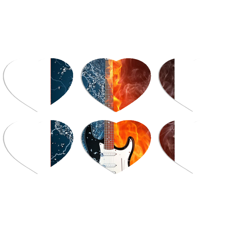 Магнитные фотопазлы Сердце 50 на 50 набор 6 штук Guitar