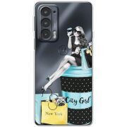 Прозрачный чехол BoxFace Motorola Edge 20 City Girl