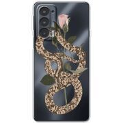 Прозрачный чехол BoxFace Motorola Edge 20 Glamor Snake