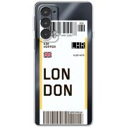 Прозрачный чехол BoxFace Motorola Edge 20 Ticket London