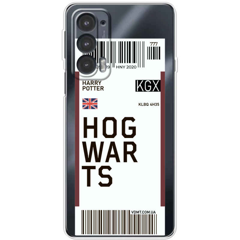 Прозрачный чехол BoxFace Motorola Edge 20 Ticket Hogwarts