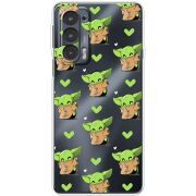 Прозрачный чехол BoxFace Motorola Edge 20 Pattern Baby Yoda