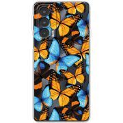 Прозрачный чехол BoxFace Motorola Edge 20 Butterfly Morpho