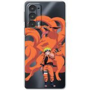 Прозрачный чехол BoxFace Motorola Edge 20 Naruto and Kurama