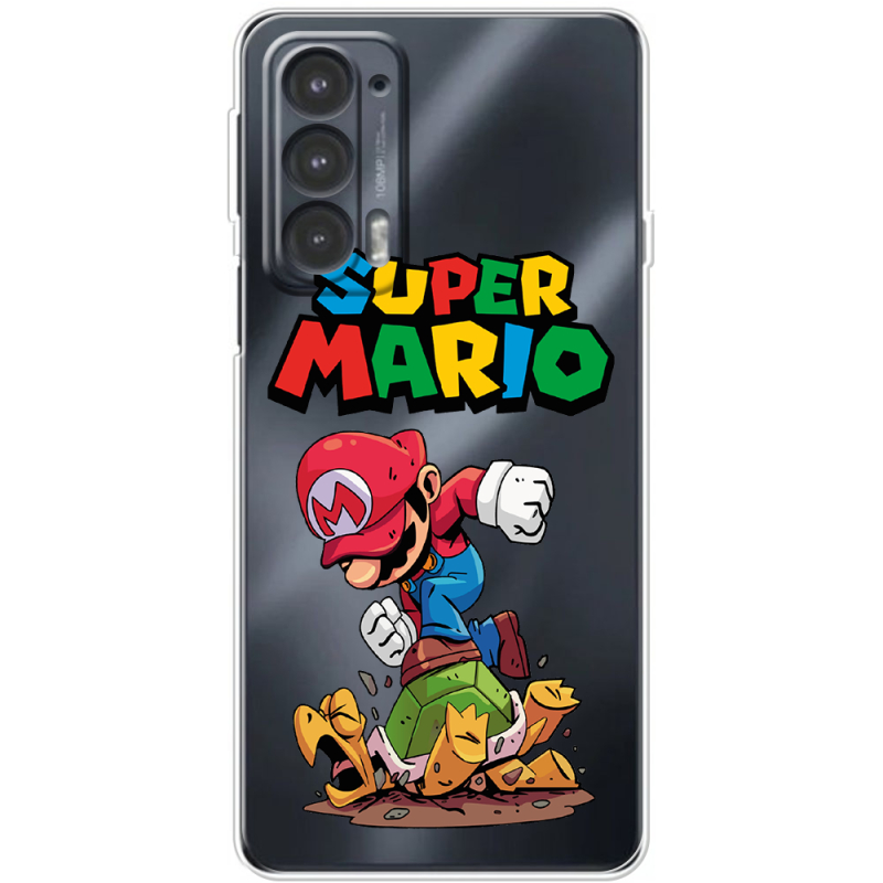 Прозрачный чехол BoxFace Motorola Edge 20 Super Mario